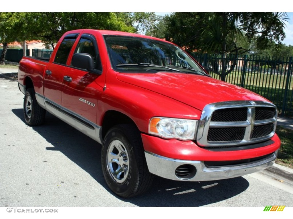 2004 Ram 1500 SLT Quad Cab 4x4 - Flame Red / Dark Slate Gray photo #14