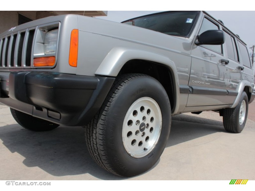 2000 Cherokee Sport 4x4 - Silverstone Metallic / Agate Black photo #20