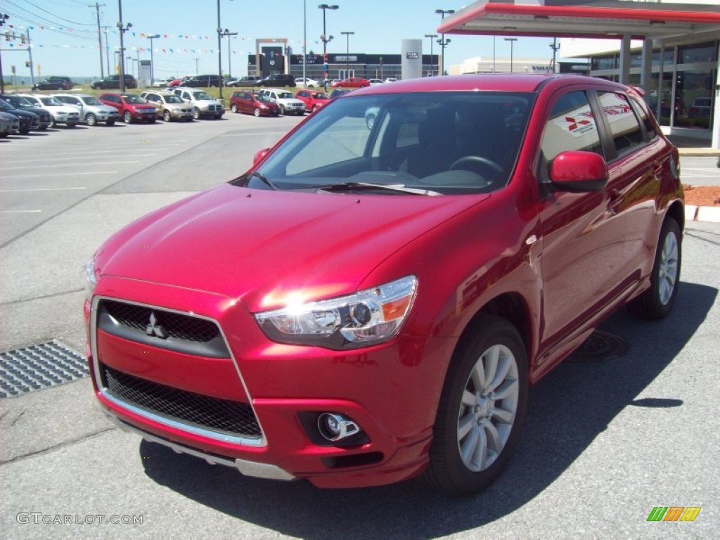 Rally Red Metallic 2011 Mitsubishi Outlander Sport SE 4WD Exterior Photo #50083379