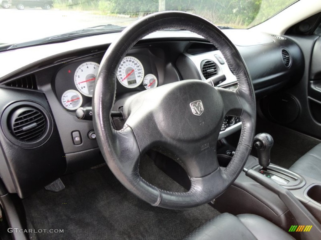 2004 Dodge Stratus R/T Coupe Black Steering Wheel Photo #50084555