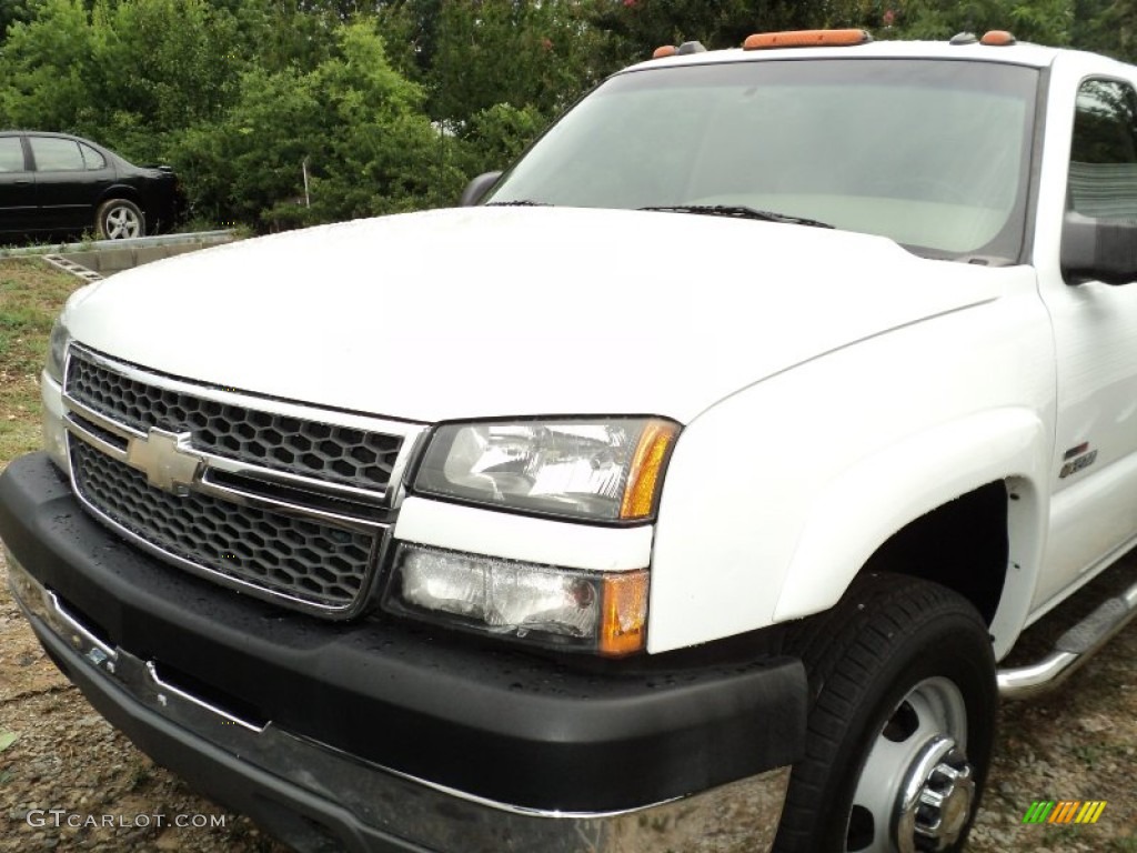 2005 Silverado 3500 LS Crew Cab 4x4 Dually - Summit White / Dark Charcoal photo #1