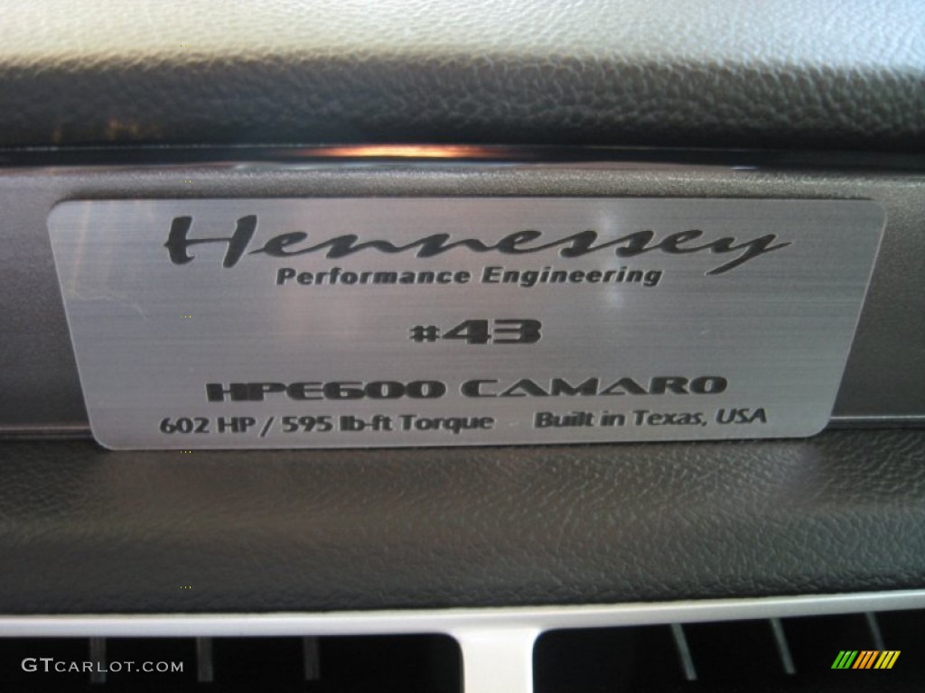 2010 Chevrolet Camaro SS Hennessey HPE600 Supercharged Coupe Marks and Logos Photo #50086974