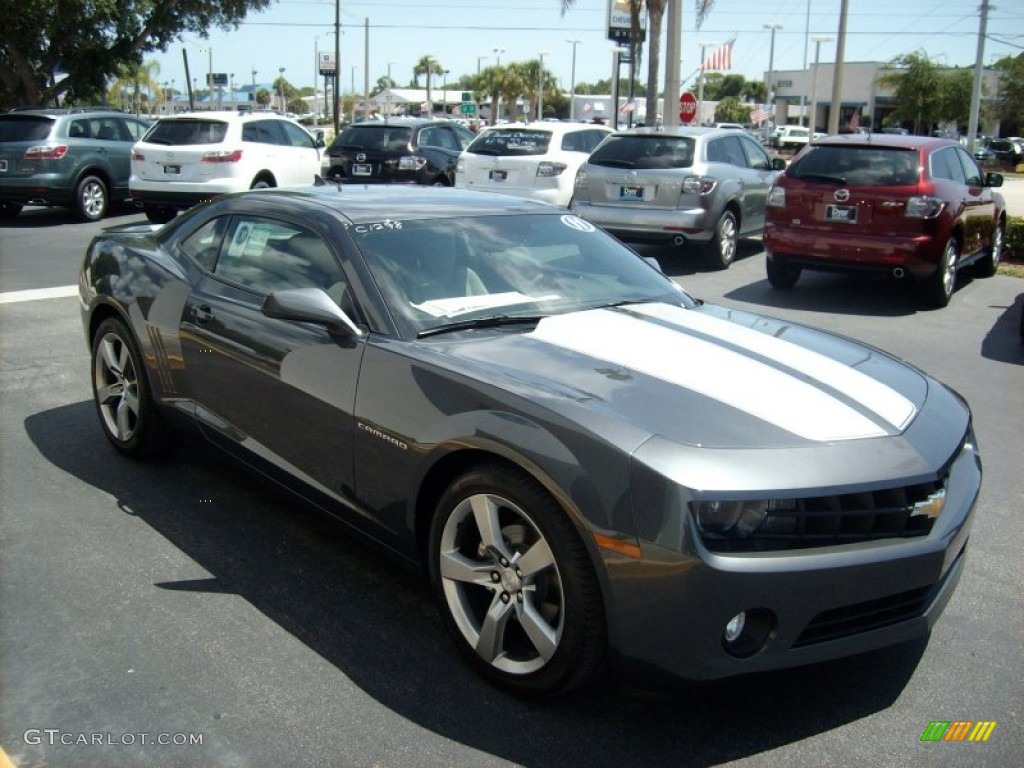 2011 Camaro LT/RS Coupe - Cyber Gray Metallic / Gray photo #6