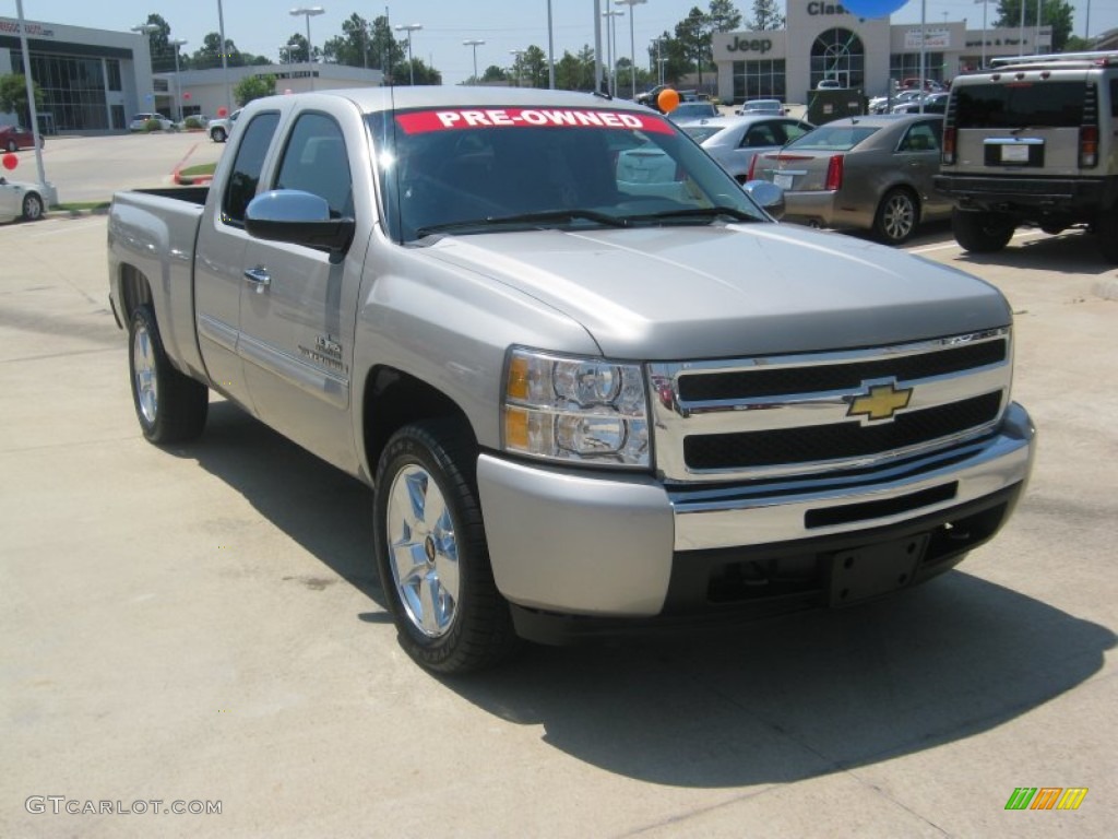 2009 Silverado 1500 LT Texas Edition Extended Cab - Silver Birch Metallic / Ebony photo #7