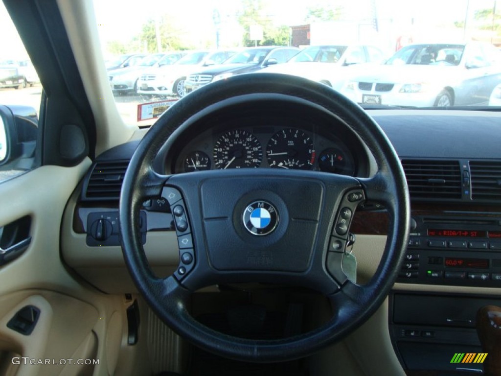 2000 BMW 3 Series 328i Sedan Sand Steering Wheel Photo #50087823