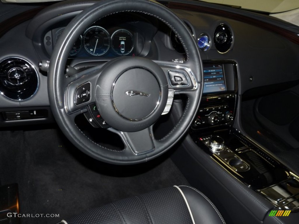 2011 Jaguar XJ XJL Jet Black/Jet Black Dashboard Photo #50091290
