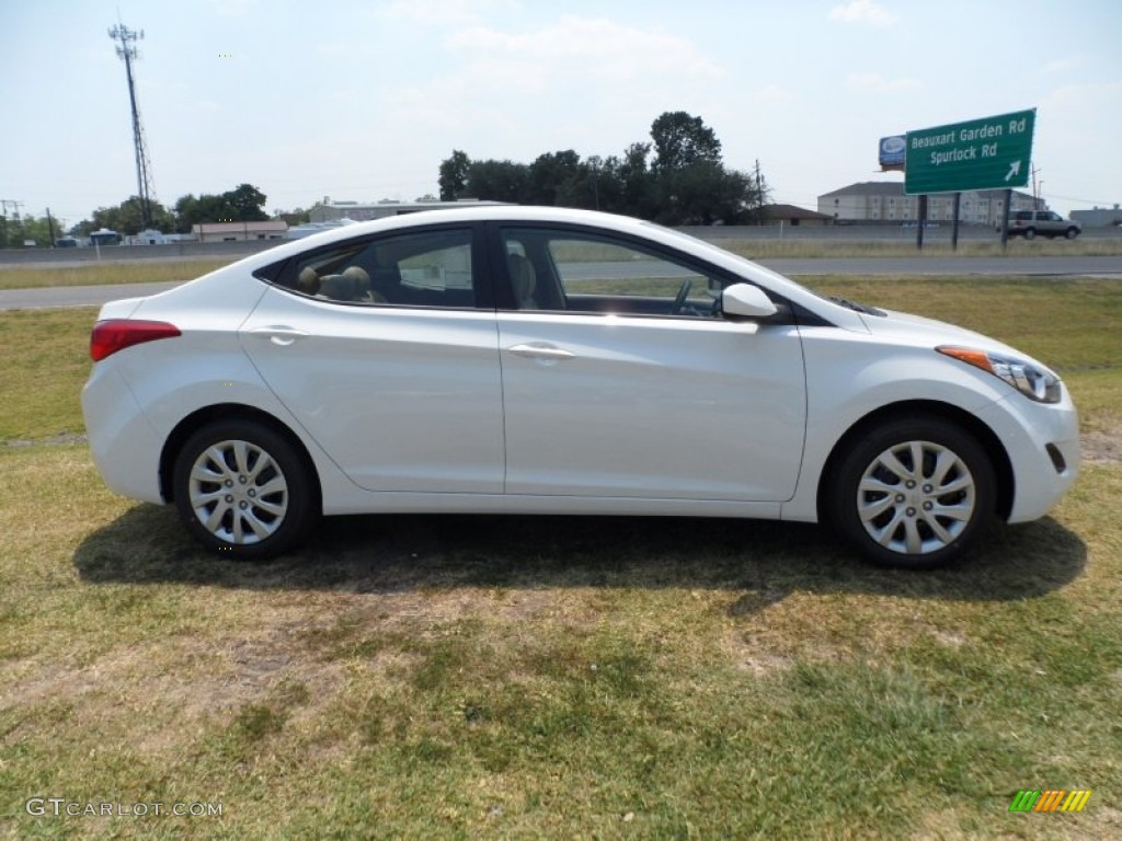 Pearl White 2011 Hyundai Elantra GLS Exterior Photo #50091423
