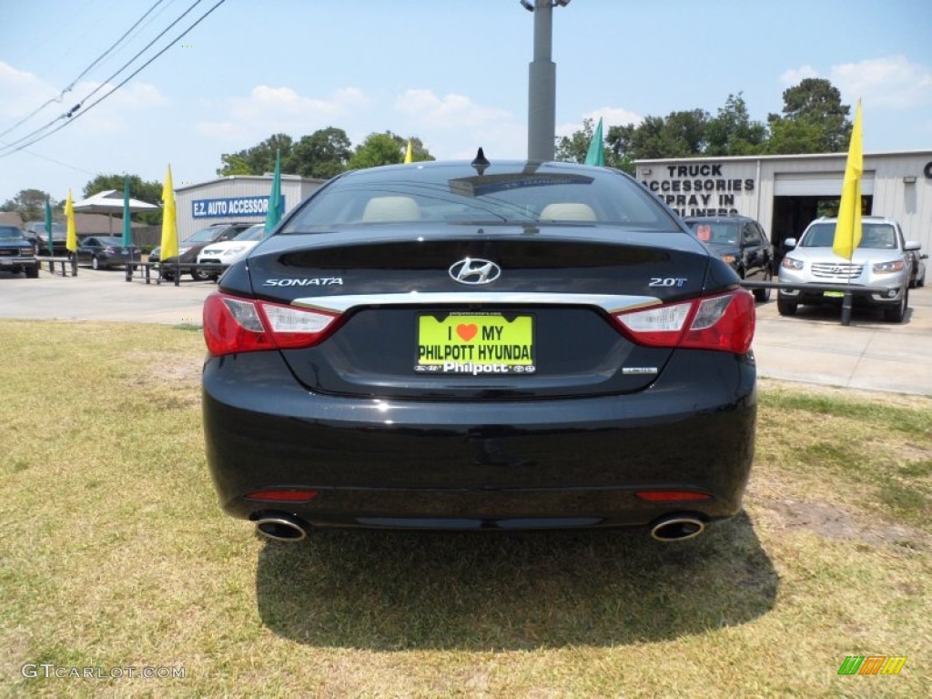 2011 Sonata Limited 2.0T - Midnight Black / Gray photo #4