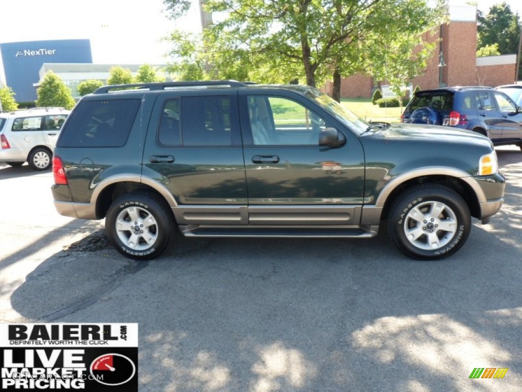 2003 Explorer Eddie Bauer 4x4 - Aspen Green Metallic / Medium Parchment Beige photo #8