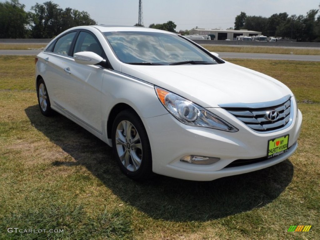 2011 Sonata Limited 2.0T - Pearl White / Camel photo #1
