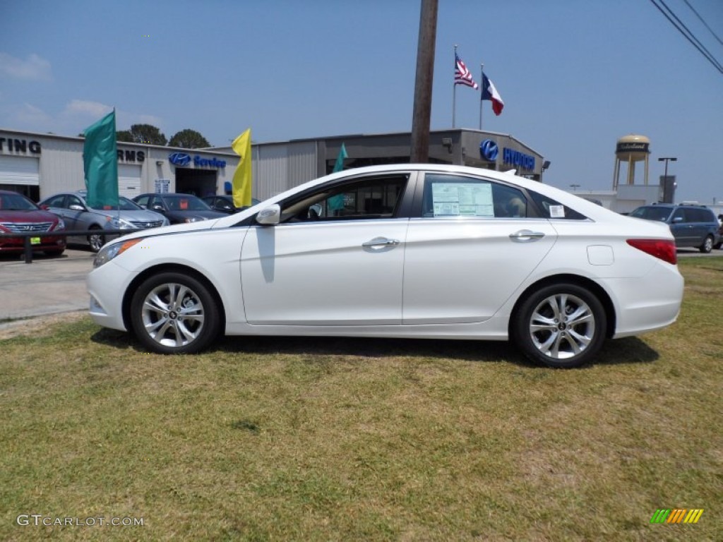 2011 Sonata Limited 2.0T - Pearl White / Camel photo #6