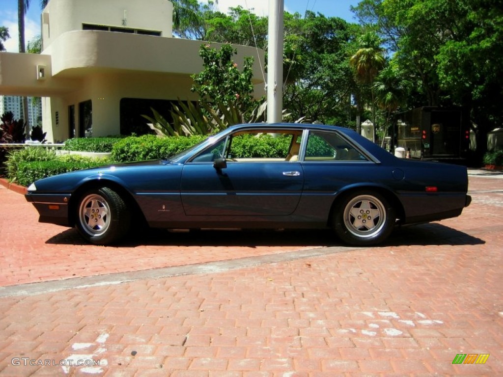 Blue Metallic 1986 Ferrari 412 Automatic Exterior Photo #50093749