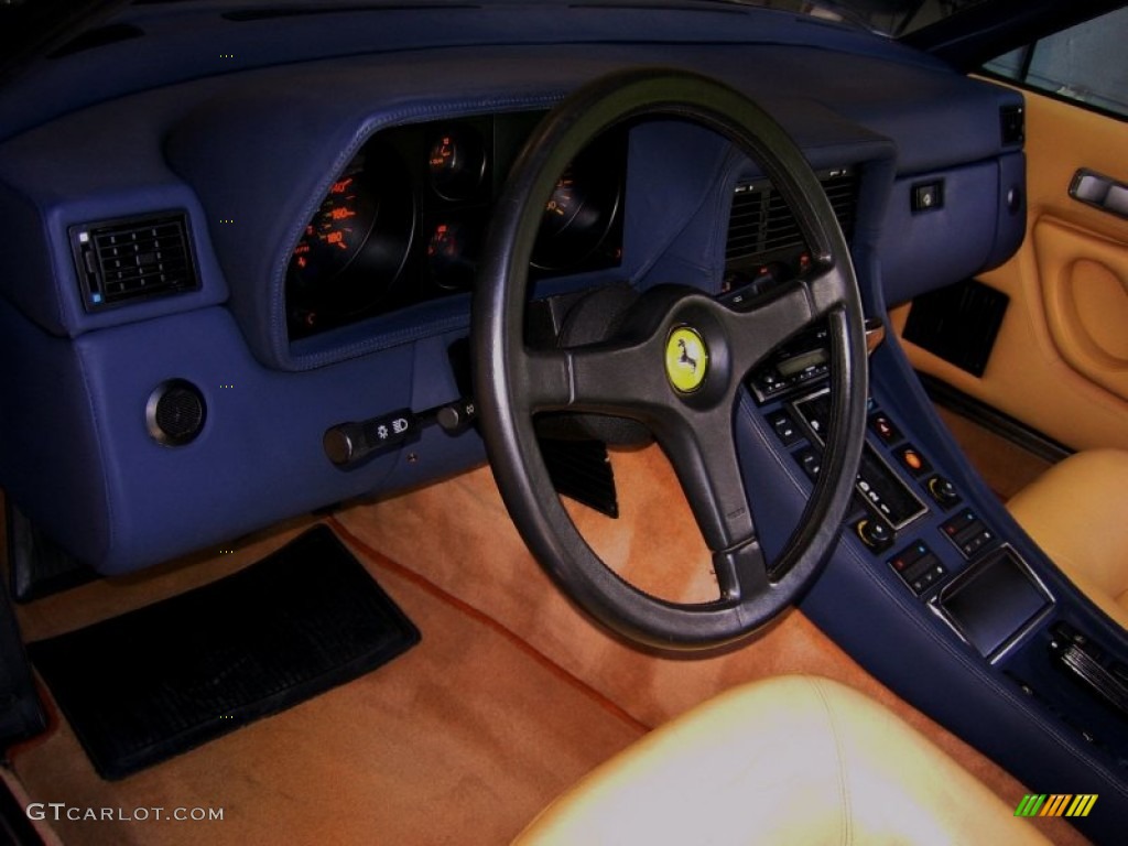 1986 Ferrari 412 Automatic Tan Steering Wheel Photo #50093856