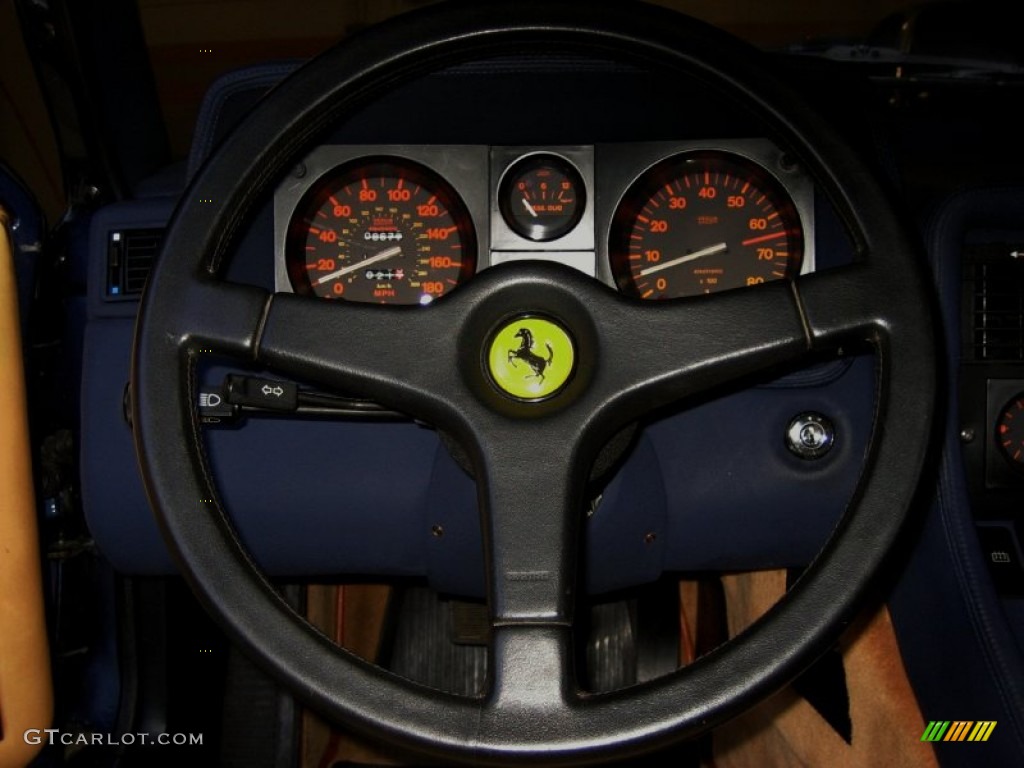 1986 Ferrari 412 Automatic Tan Steering Wheel Photo #50093901