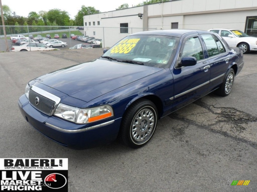 2004 Grand Marquis GS - Dark Blue Pearl Metallic / Light Flint photo #3