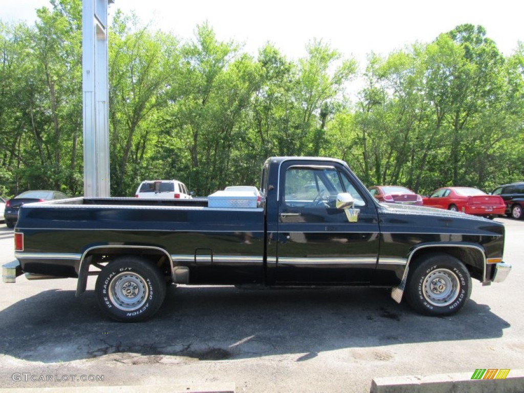 1986 C/K C10 Silverado Regular Cab - Midnight Black / Charcoal photo #4