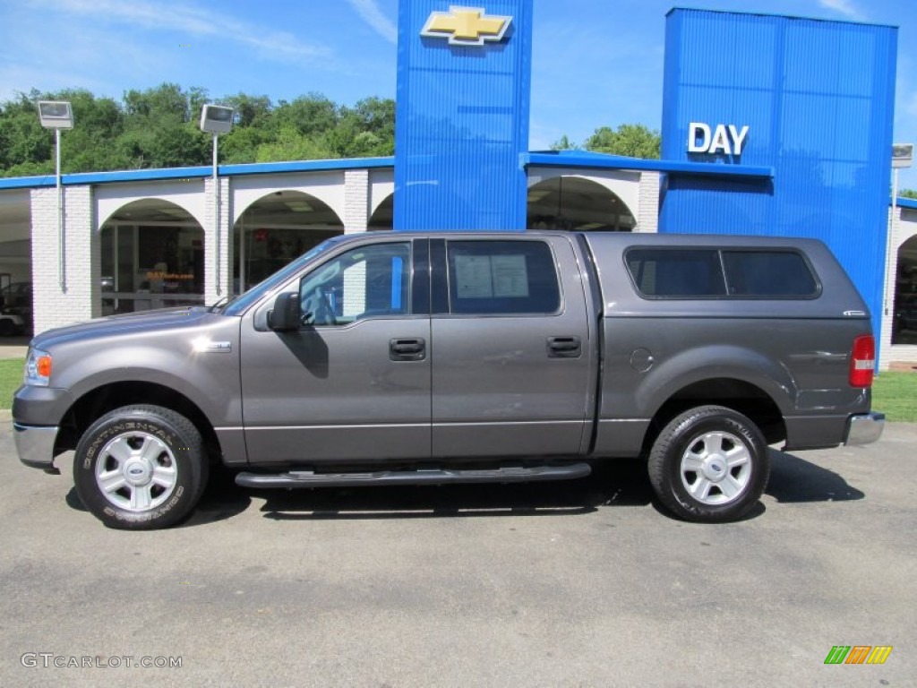 2004 F150 XLT SuperCrew - Dark Shadow Grey Metallic / Medium/Dark Flint photo #2