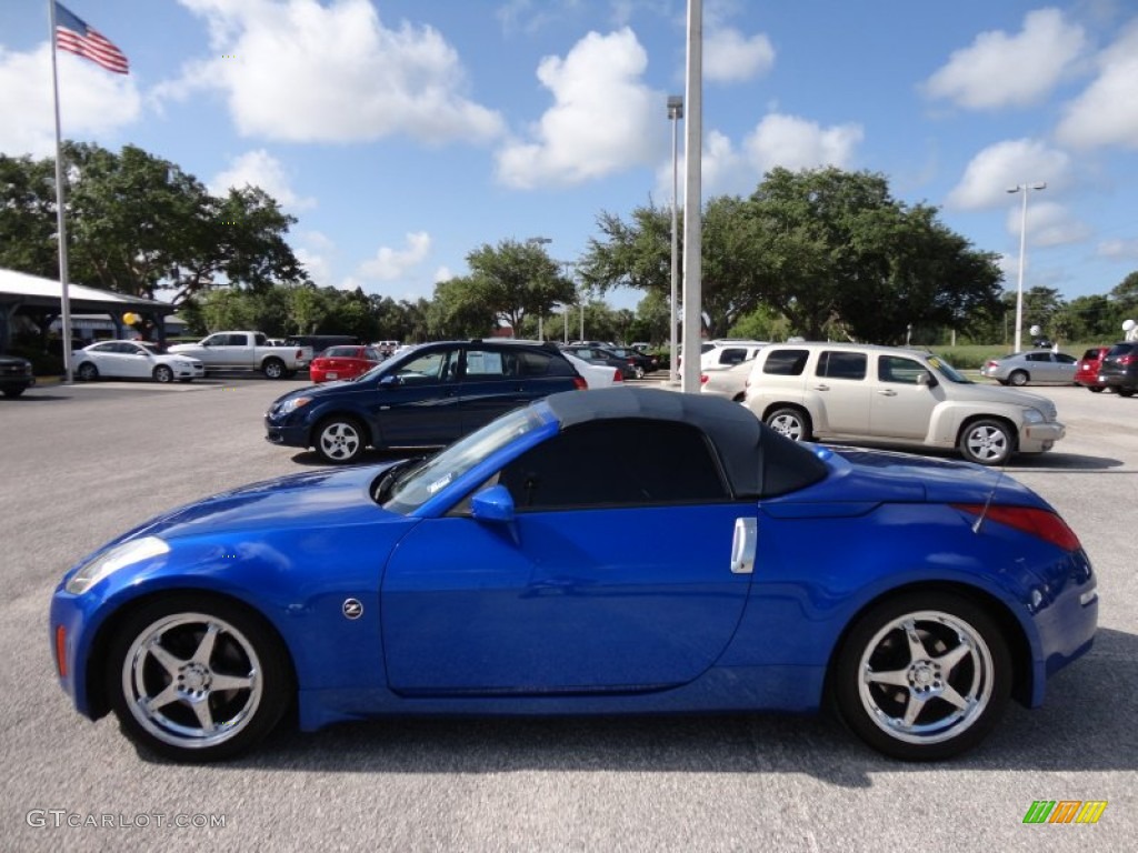 2005 350Z Touring Roadster - Daytona Blue Metallic / Charcoal photo #2