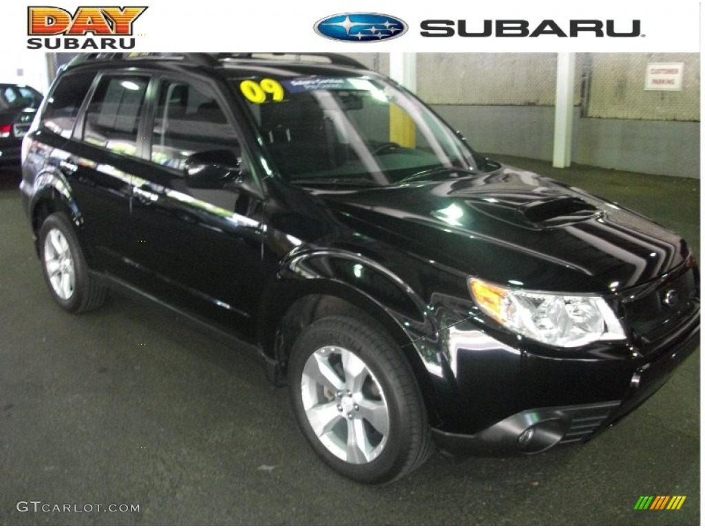 2009 Forester 2.5 XT - Obsidian Black Pearl / Black photo #1