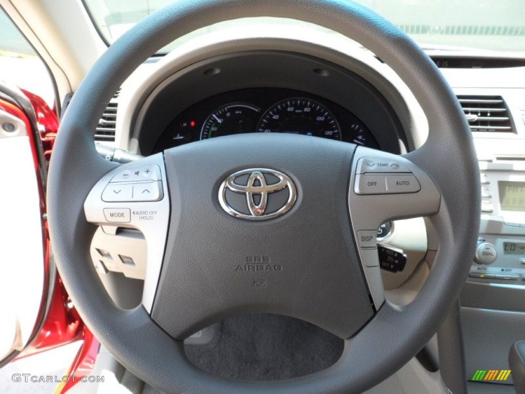 2011 Toyota Camry Hybrid Bisque Steering Wheel Photo #50095707