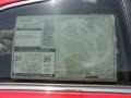  2011 Camry Hybrid Window Sticker