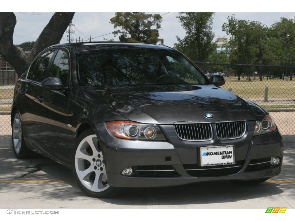 2008 3 Series 335i Sedan - Sparkling Graphite Metallic / Black photo #1