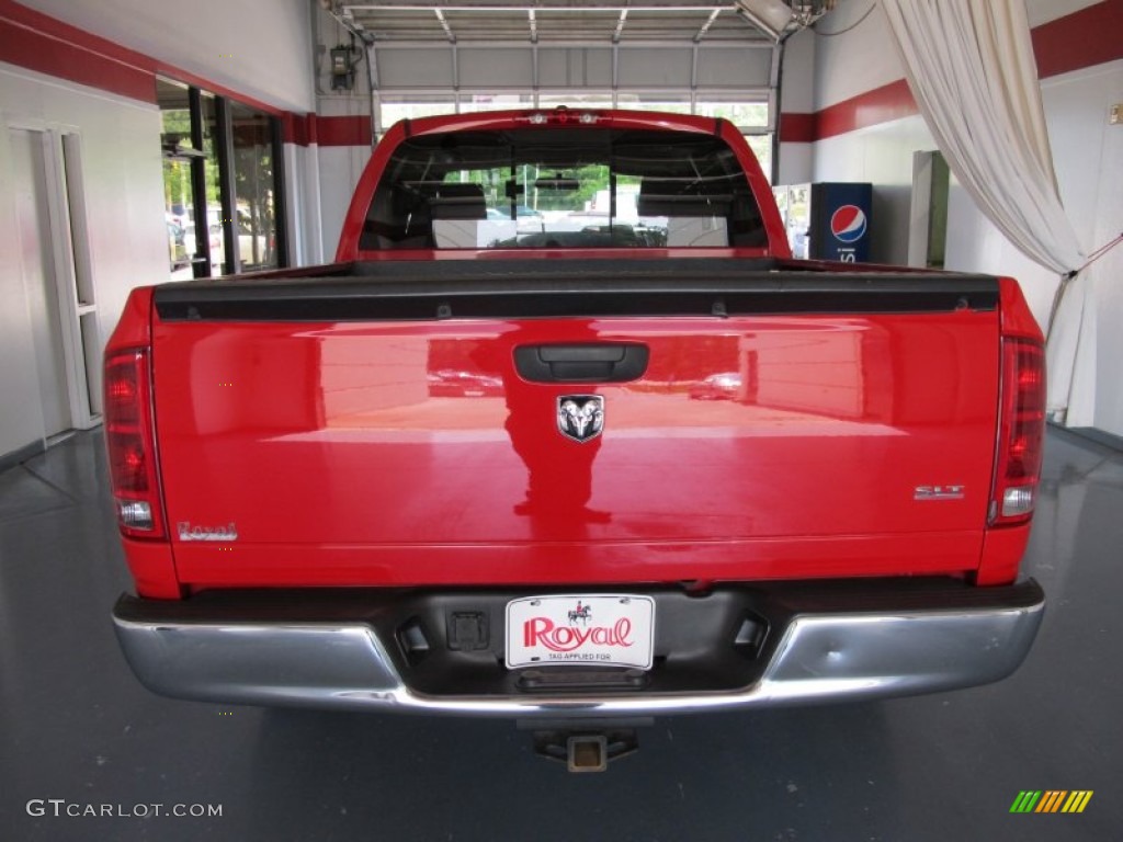 2006 Ram 1500 SLT Quad Cab - Flame Red / Medium Slate Gray photo #3