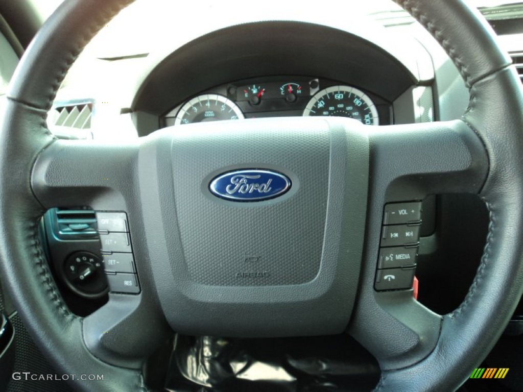 2010 Ford Escape Limited Charcoal Black Steering Wheel Photo #50098128