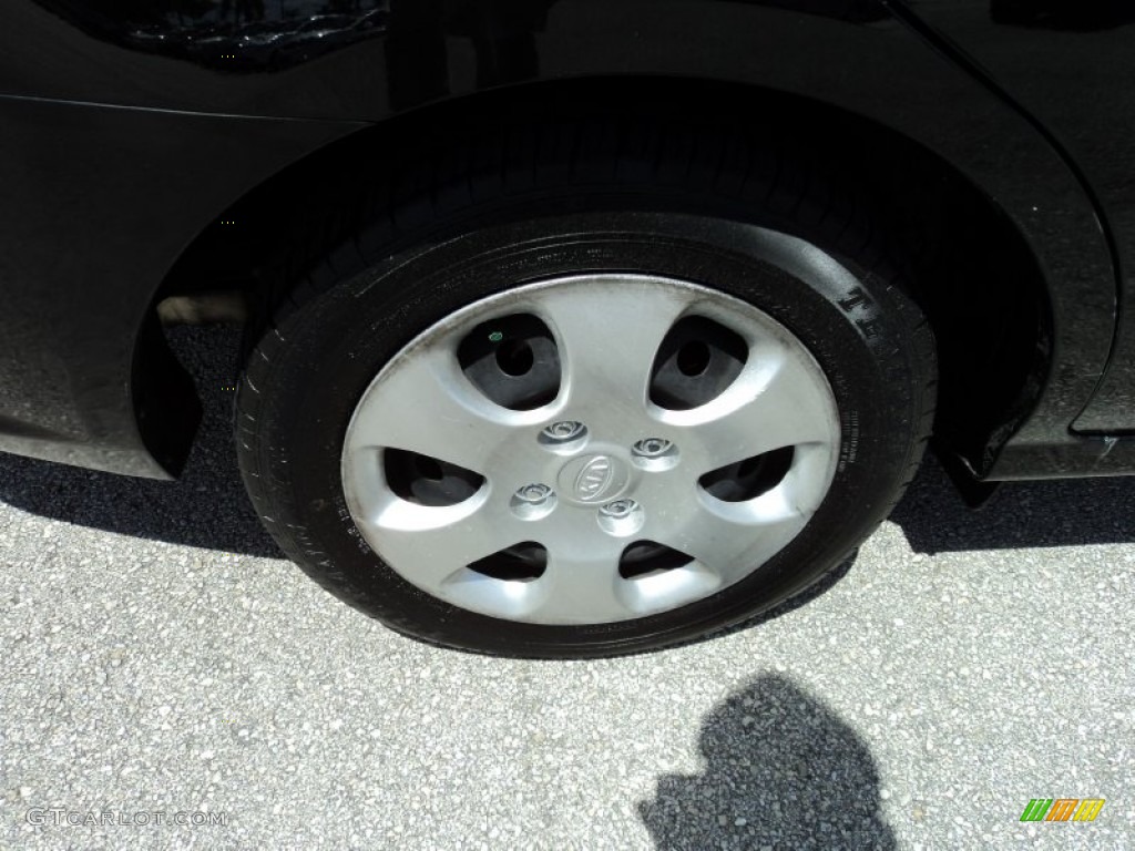 2007 Spectra EX Sedan - Black / Gray photo #4