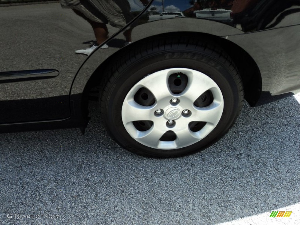 2007 Spectra EX Sedan - Black / Gray photo #11