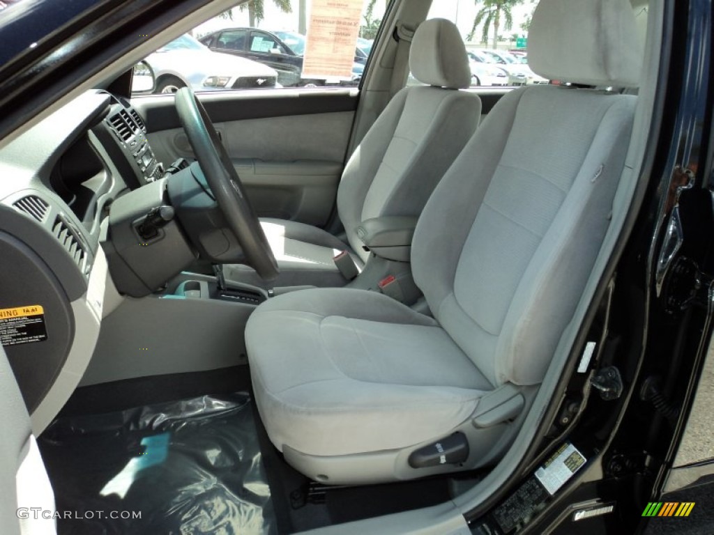 2007 Spectra EX Sedan - Black / Gray photo #18