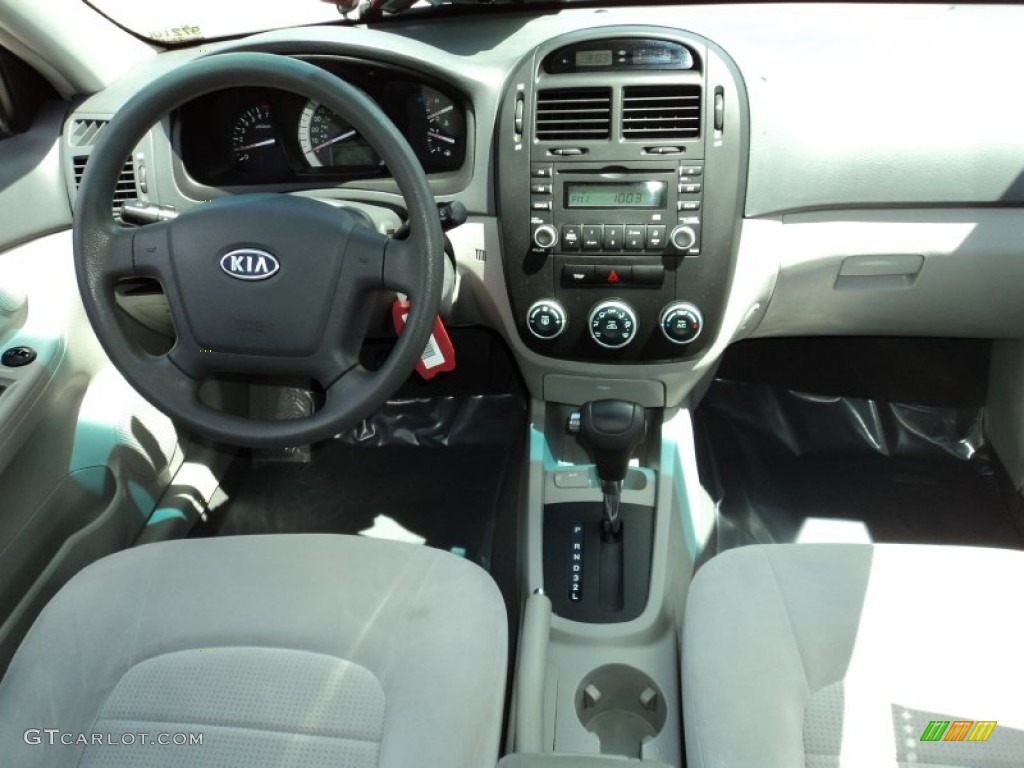 2007 Spectra EX Sedan - Black / Gray photo #23