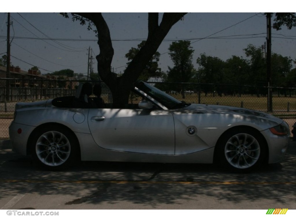 2003 Z4 2.5i Roadster - Titanium Silver Metallic / Black photo #4