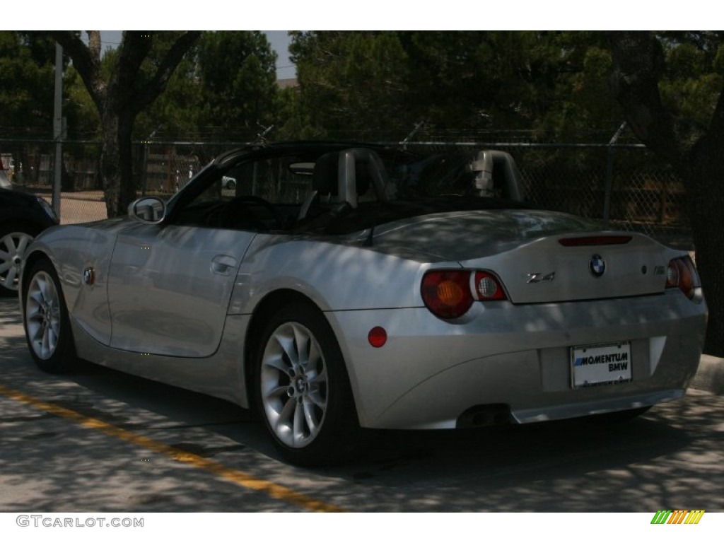 2003 Z4 2.5i Roadster - Titanium Silver Metallic / Black photo #17