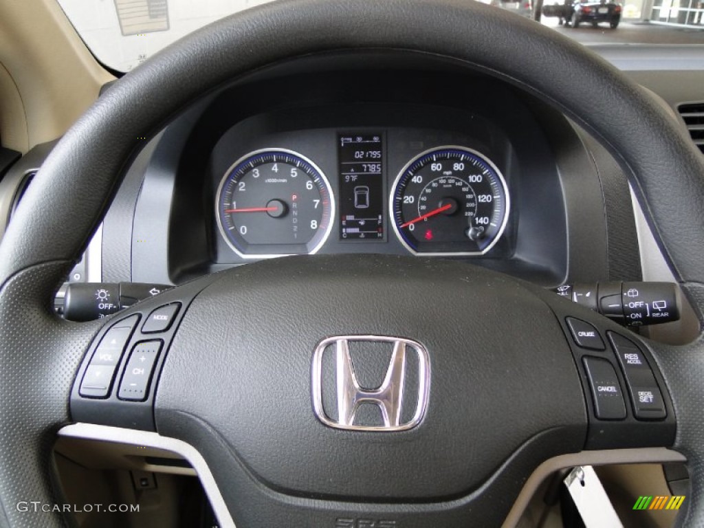 2009 Honda CR-V EX Ivory Steering Wheel Photo #50102736