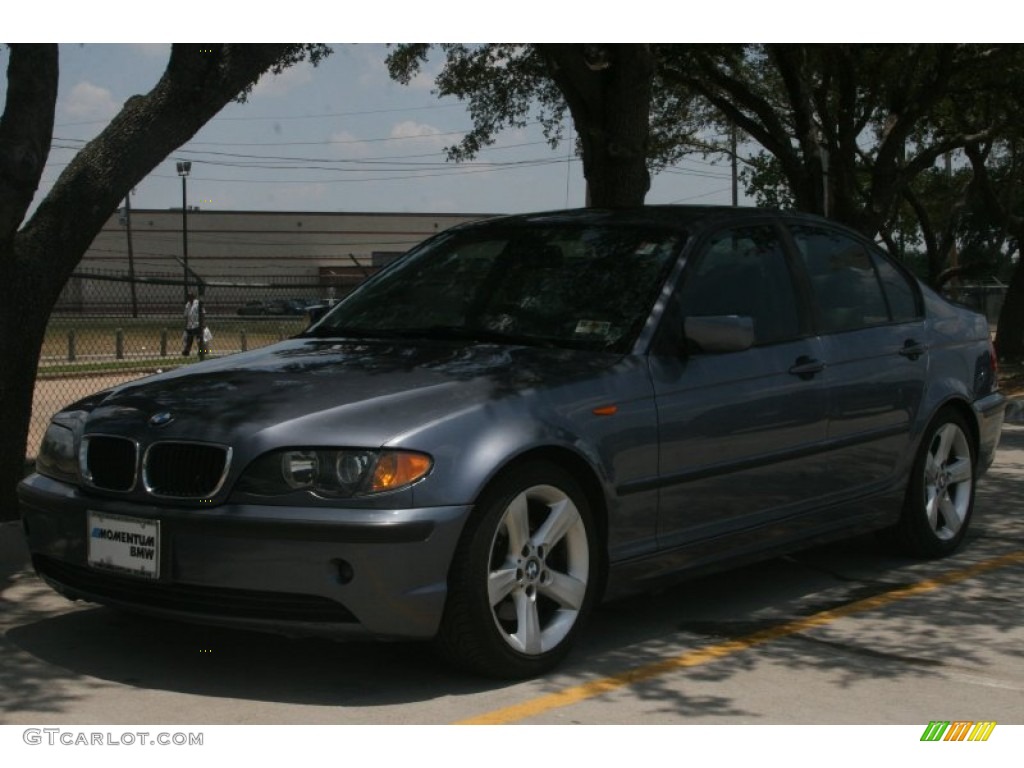 2004 3 Series 325i Sedan - Steel Blue Metallic / Grey photo #2