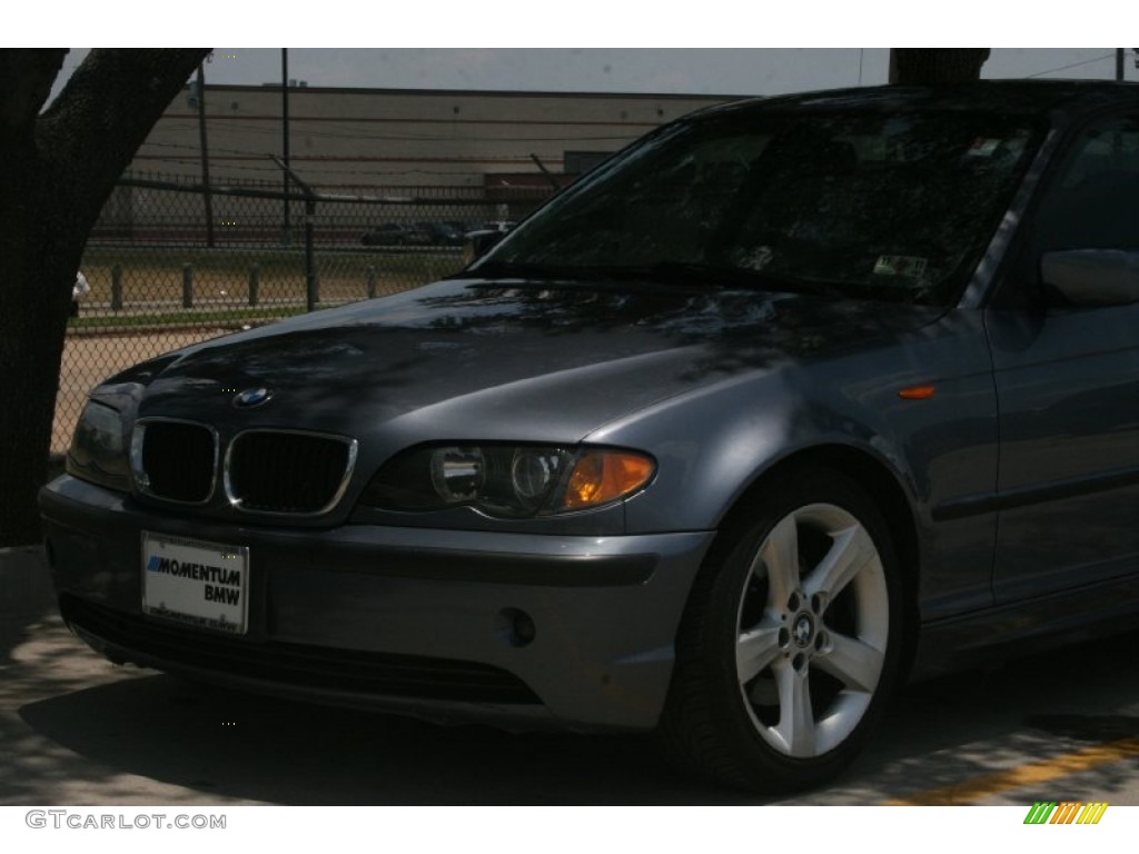 2004 3 Series 325i Sedan - Steel Blue Metallic / Grey photo #20