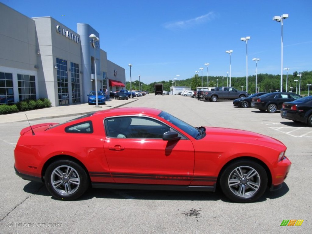 2011 Mustang V6 Premium Coupe - Race Red / Stone photo #2