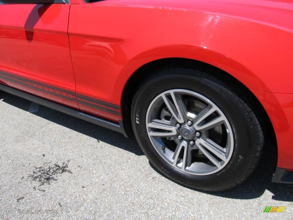 2011 Mustang V6 Premium Coupe - Race Red / Stone photo #3