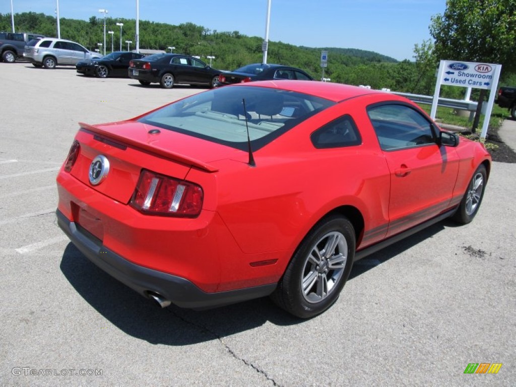 2011 Mustang V6 Premium Coupe - Race Red / Stone photo #9