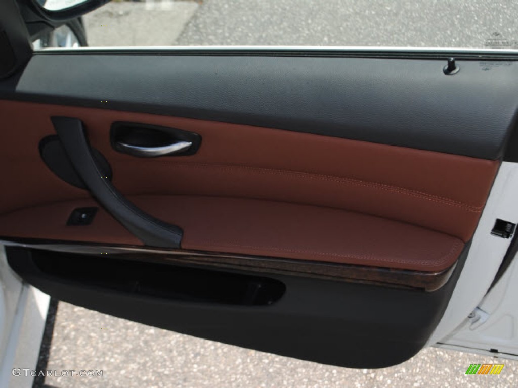 2008 BMW 3 Series 328i Sedan Saddle Brown/Black Door Panel Photo #50105871