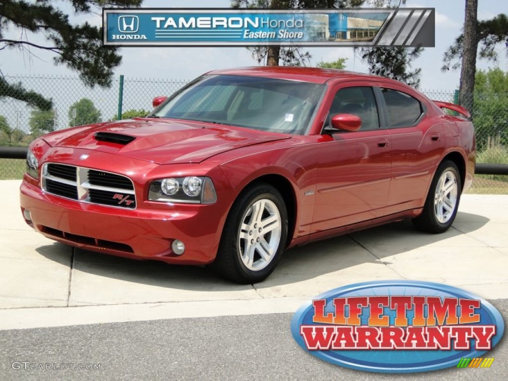 2007 Charger R/T - Inferno Red Crystal Pearl / Dark Slate Gray/Light Graystone photo #1