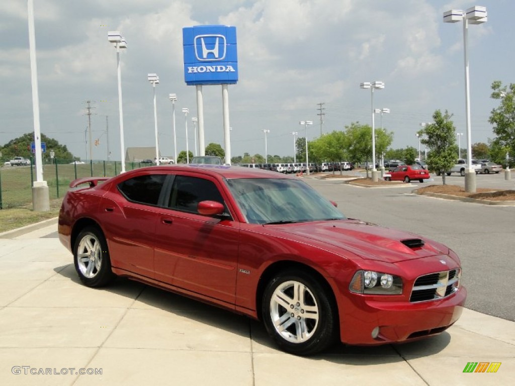 2007 Charger R/T - Inferno Red Crystal Pearl / Dark Slate Gray/Light Graystone photo #2