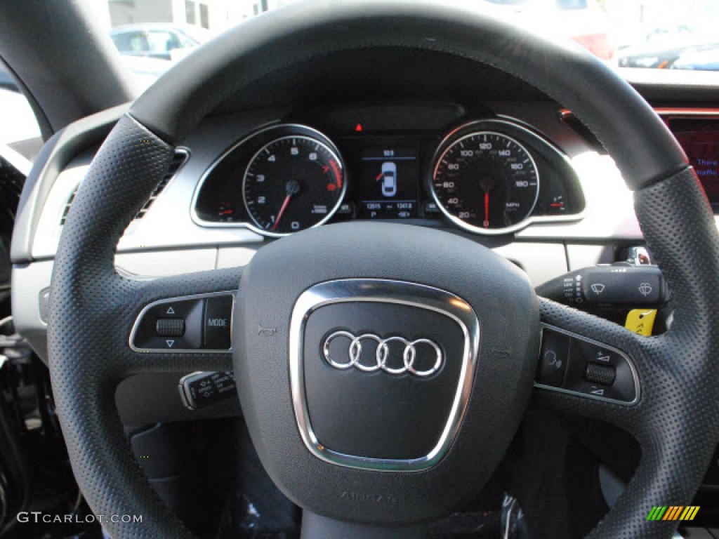 2010 Audi A5 2.0T quattro Coupe Cinnamon Brown Steering Wheel Photo #50108925