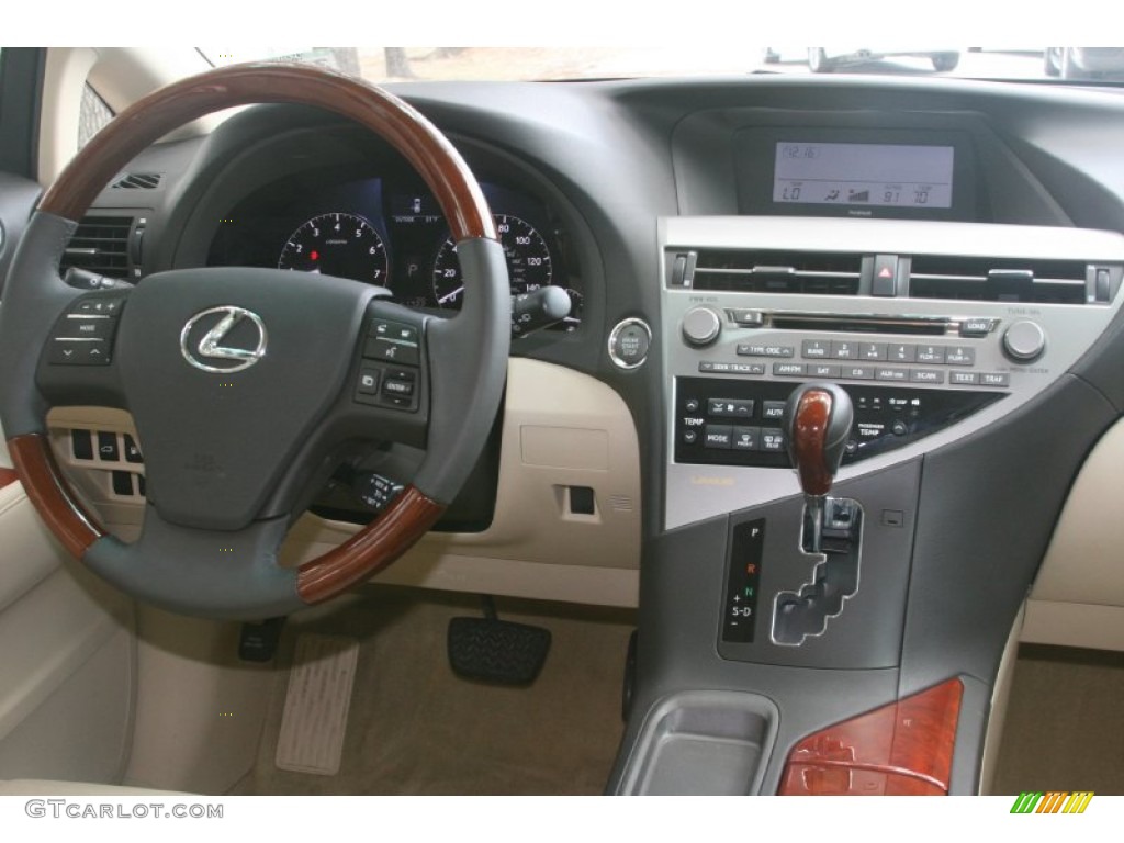 2010 Lexus RX 350 Parchment/Brown Walnut Dashboard Photo #50112591