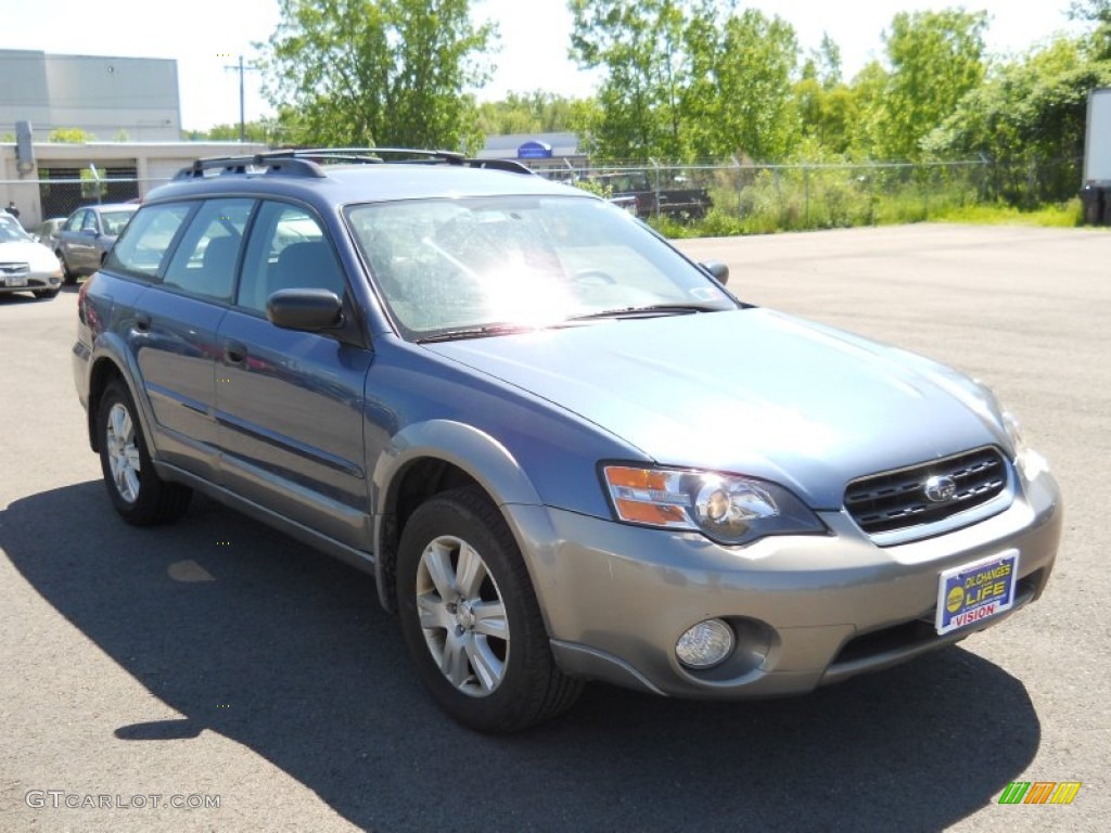 2005 Outback 2.5i Wagon - Atlantic Blue Pearl / Off Black photo #16