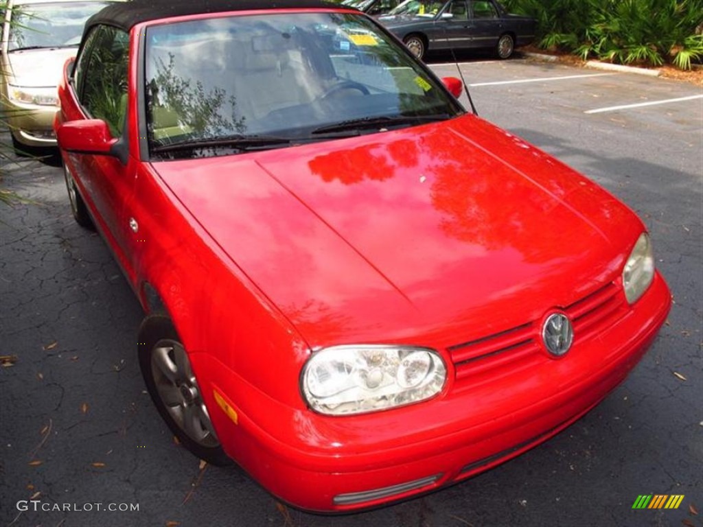 2001 Cabrio GLX - Tornado Red / Beige photo #1