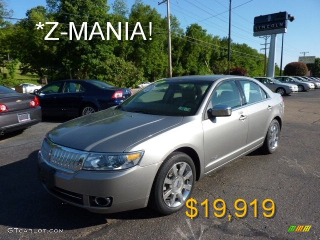 2008 MKZ Sedan - Vapor Silver Metallic / Light Stone photo #1