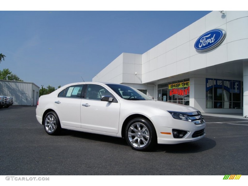 White Platinum Tri-Coat Ford Fusion