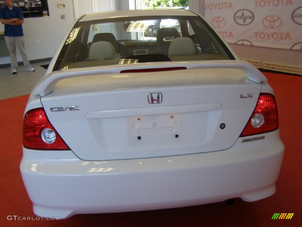 2005 Civic LX Coupe - Taffeta White / Ivory photo #7